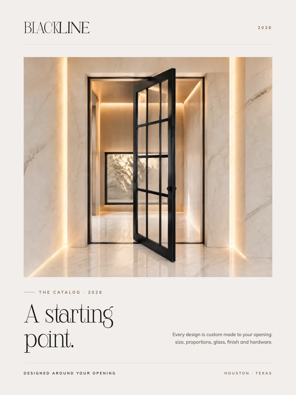 Cover of the Blackline 2026 iron door collection catalog