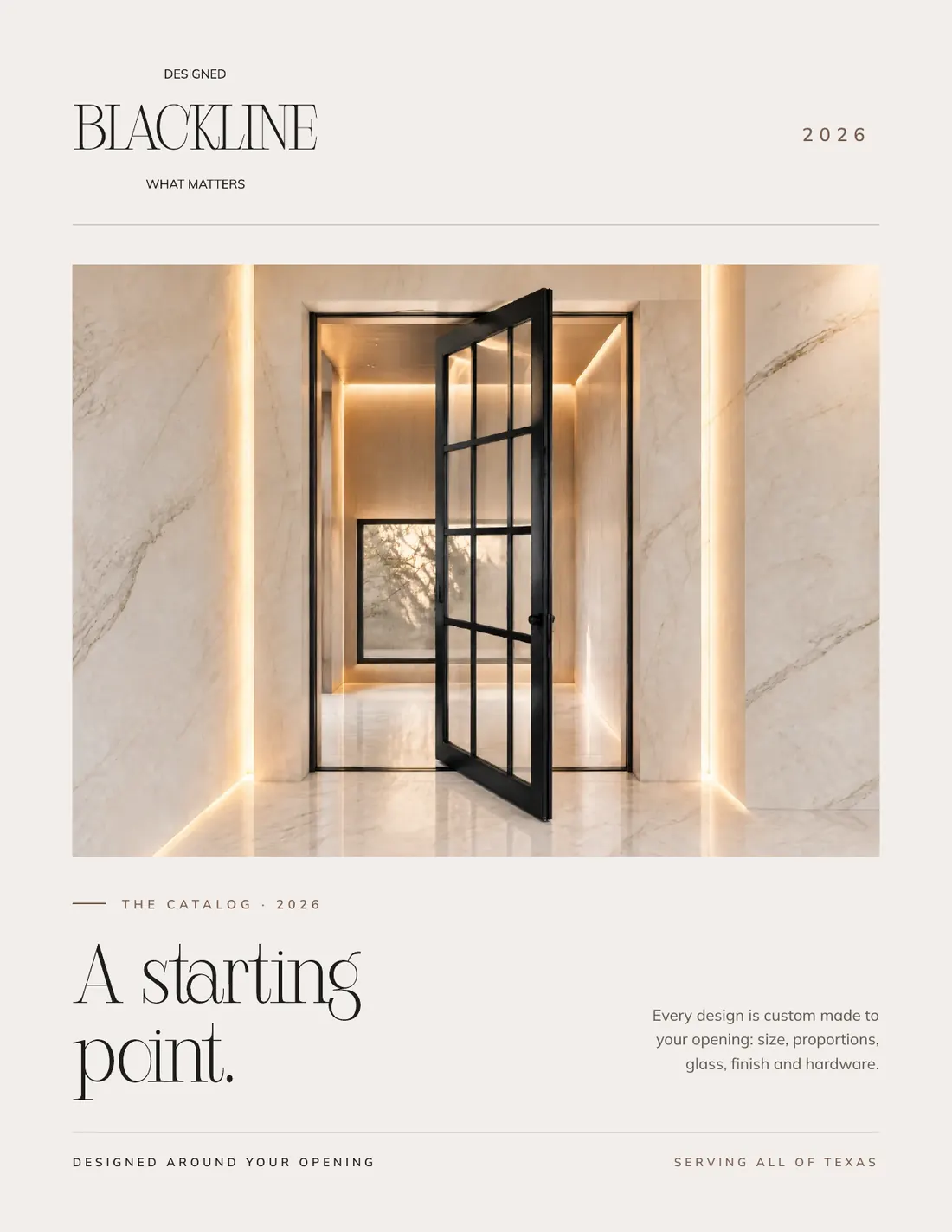 Cover of the Blackline 2026 Door Collection catalog